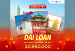 [Tết 2025] (Mùng 2) Tour Đài Loan: Đài Bắc - Đài Trung - Cao Hùng